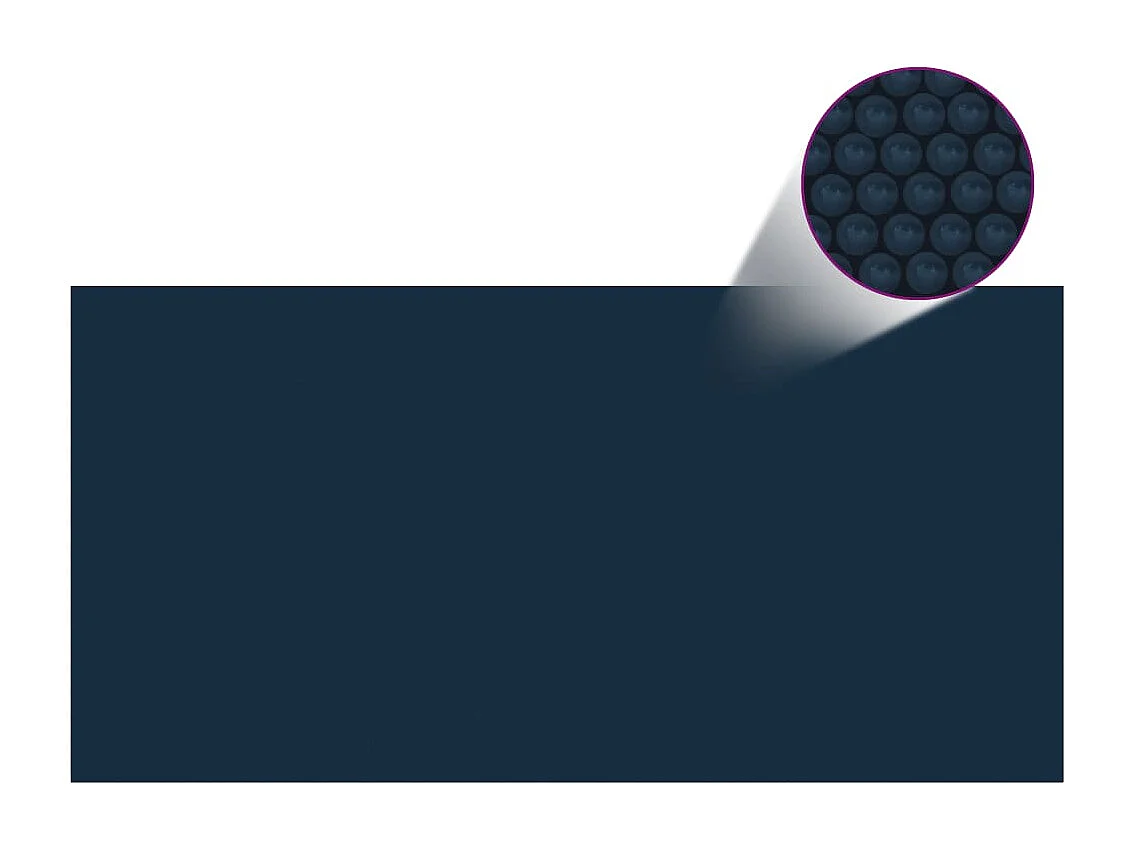 Película para piscina PE solar flutuante 600x300cm preto e azul PT145556