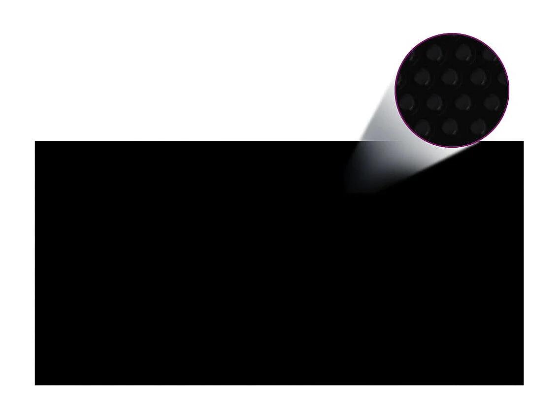 Film solaire de piscine flottant PE 600x300 cm Noir et bleu FR682284