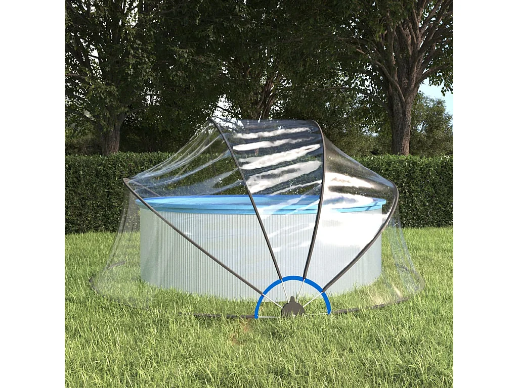 Dôme de piscine rond 315x158 cm PVC FR450878