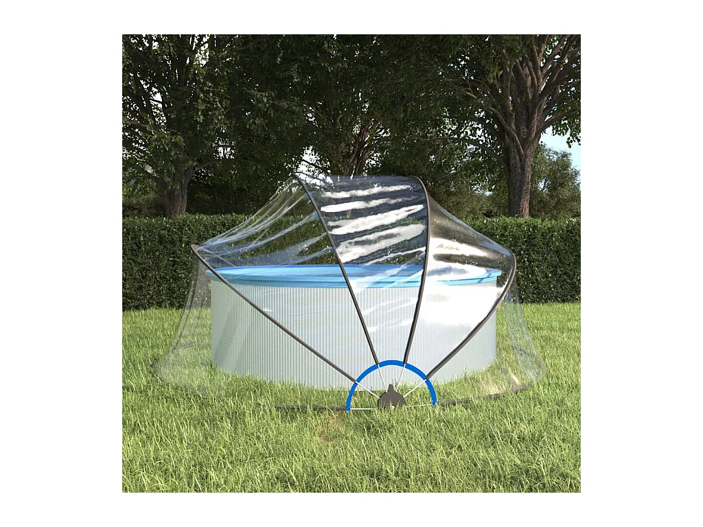 Dôme de piscine rond 315x158 cm PVC FR450878