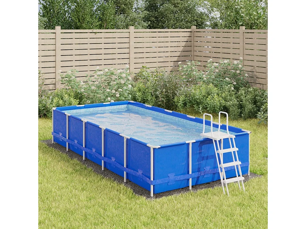 Bâche de piscine gris clair 500x250 cm géotextile polyester FR362736