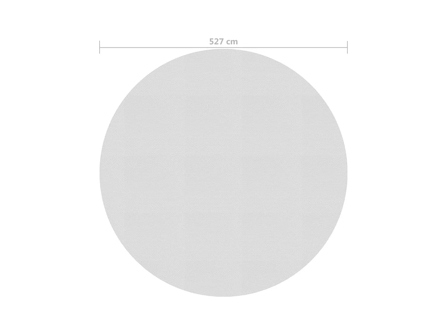 Film solaire de piscine flottant PE 527 cm Gris FR734627