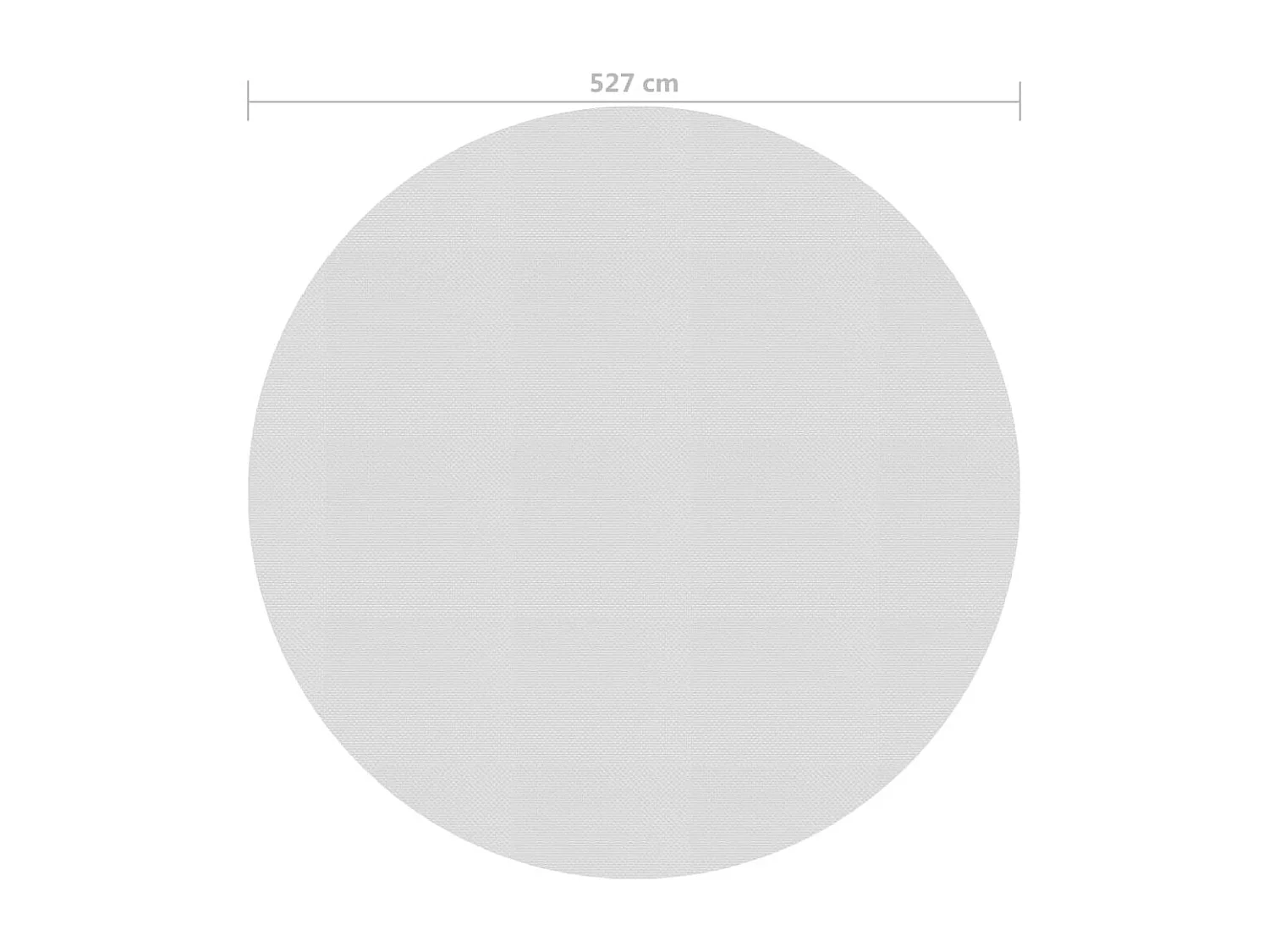 Zwembadfolie solar drijvend 527 cm PE grijs BE600554