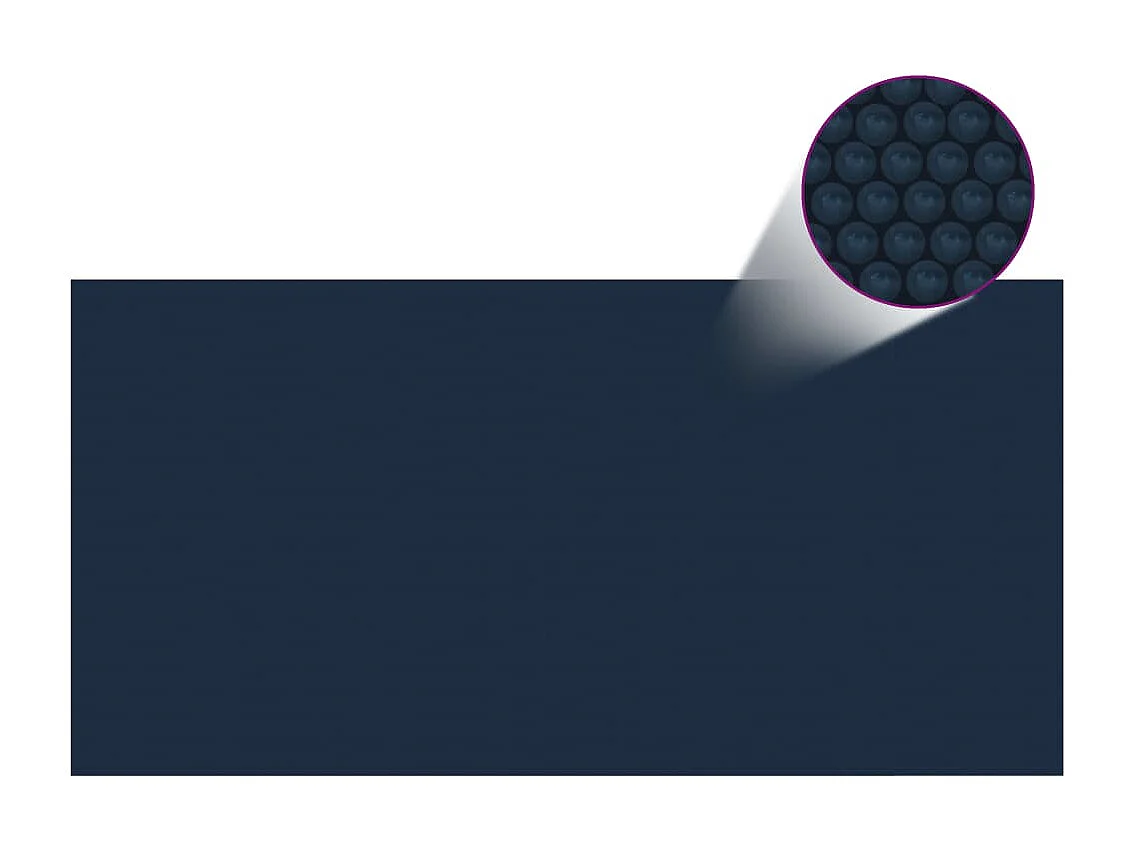 Film solaire de piscine flottant PE 1200x600 cm Noir et bleu FR927124