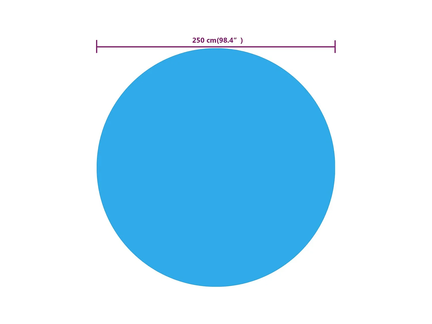 Solar zwembadfolie drijvend rond 250 cm PE blauw BE588963
