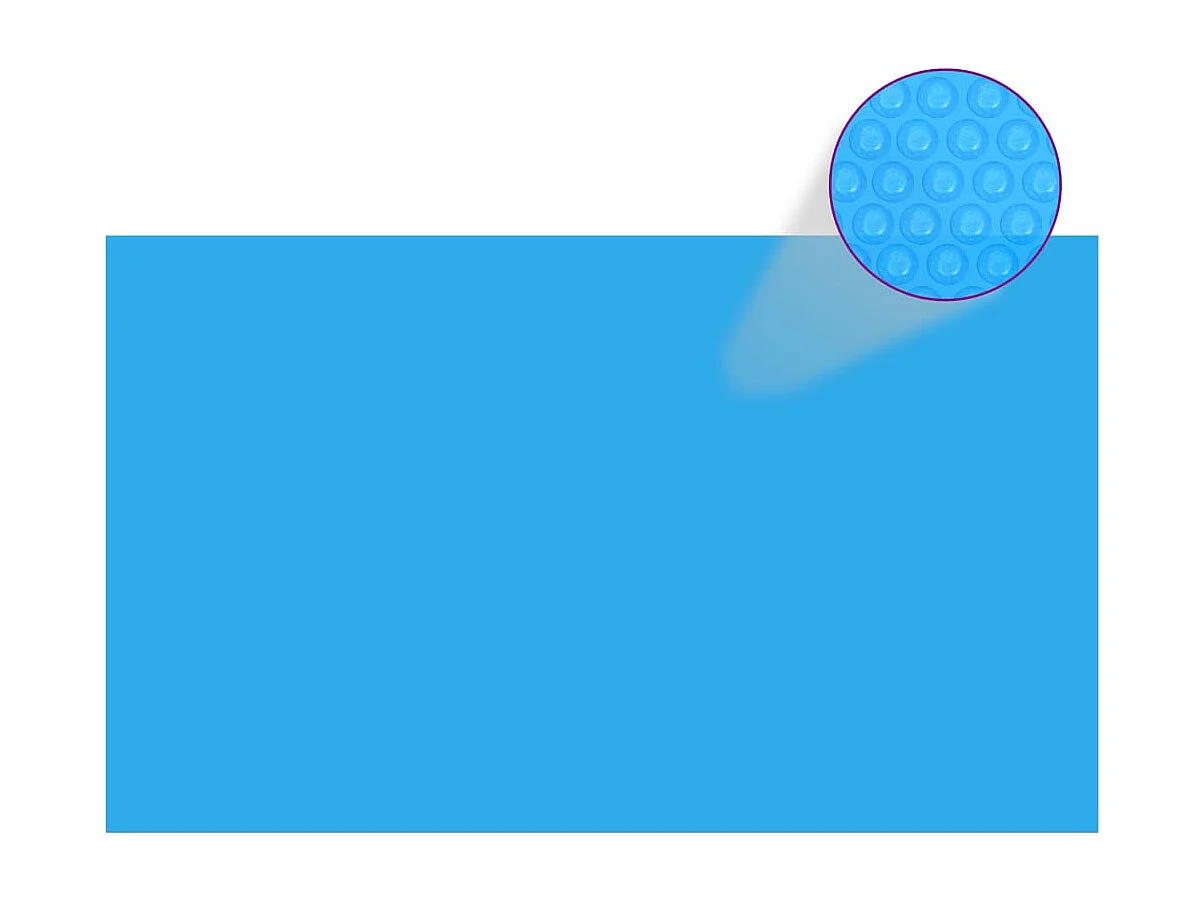 Couverture de piscine rectangulaire 1000x600 cm PE Bleu FR738455