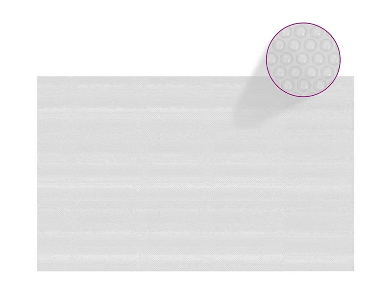 Film solaire de piscine flottant PE 260x160 cm Gris FR662281