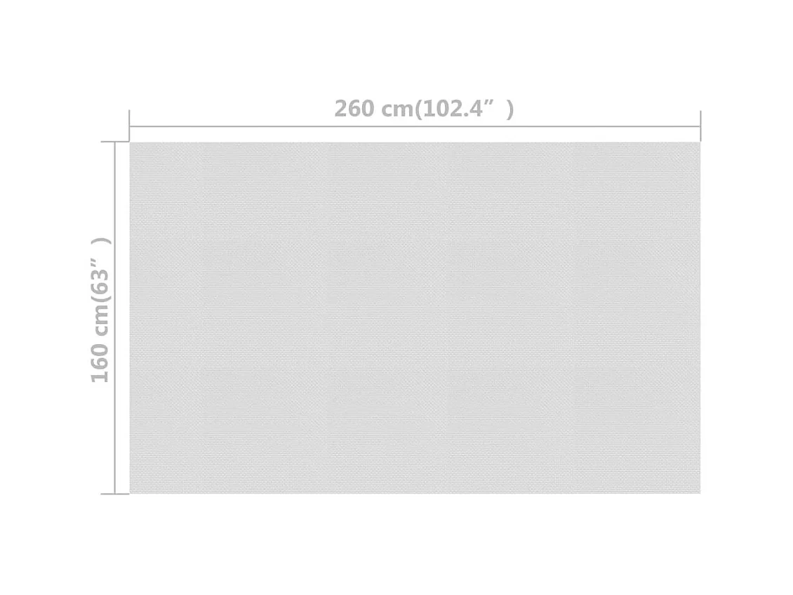 Zwembadfolie solar drijvend 260x160 cm PE grijs BE660270
