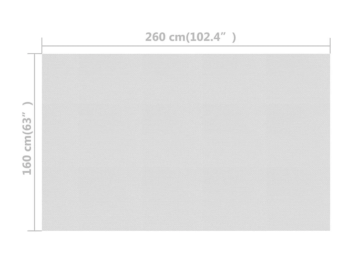 Film solaire de piscine flottant PE 260x160 cm Gris FR662281