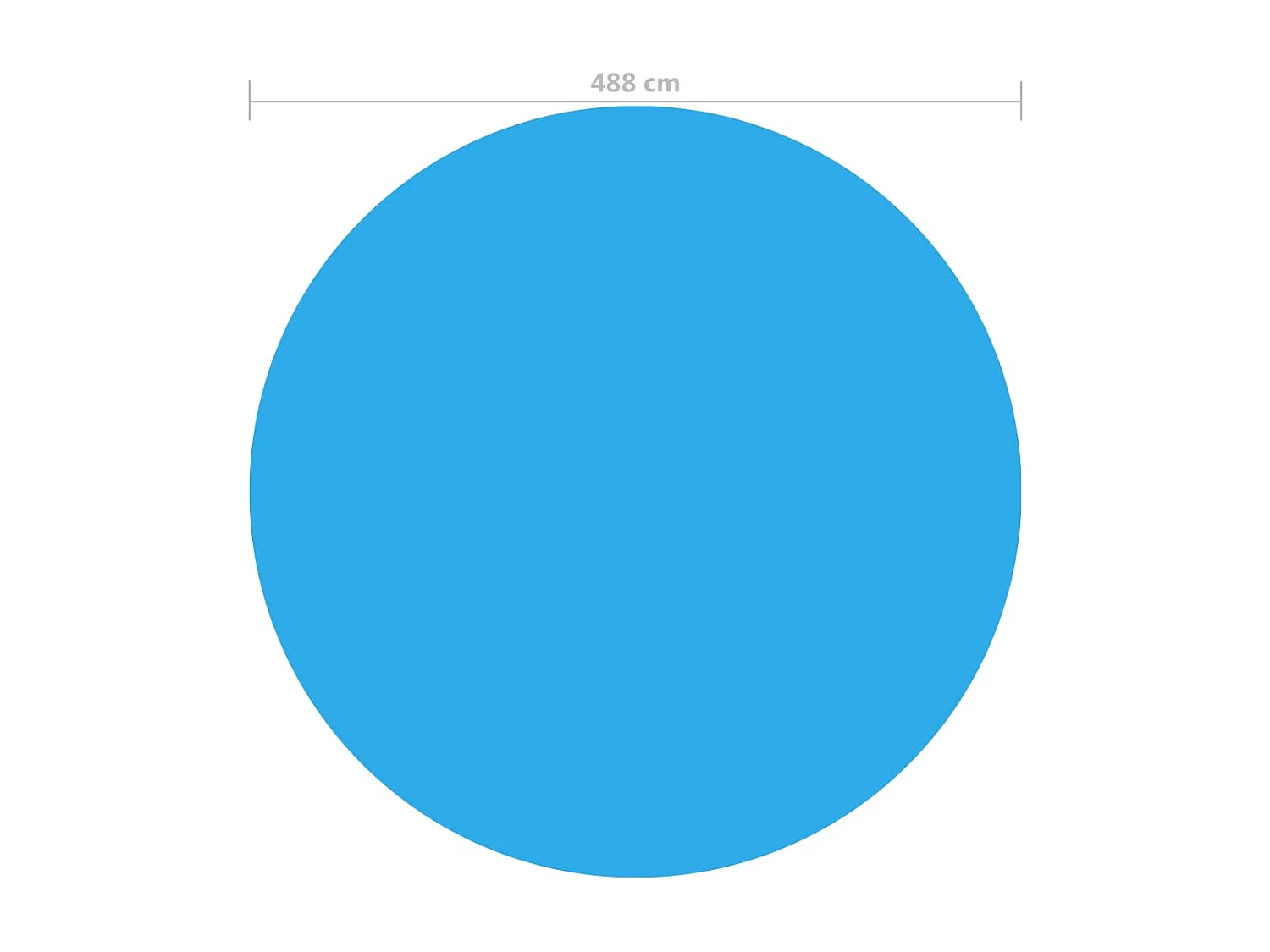 Couverture de piscine ronde 488 cm PE Bleu FR498083