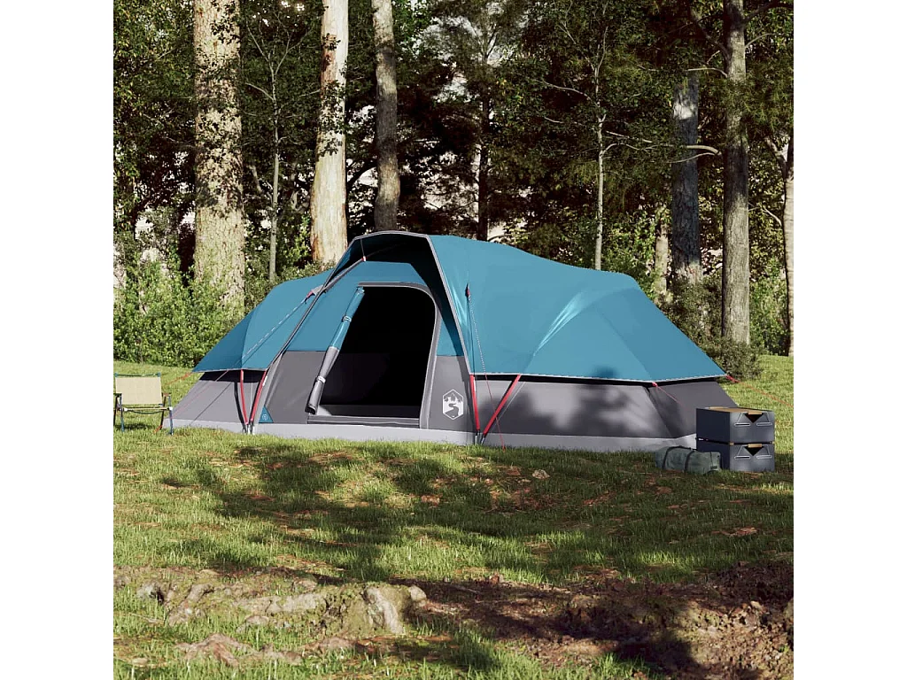 Tenda familiar em cúpula para 9 pessoas impermeável azul PT798043
