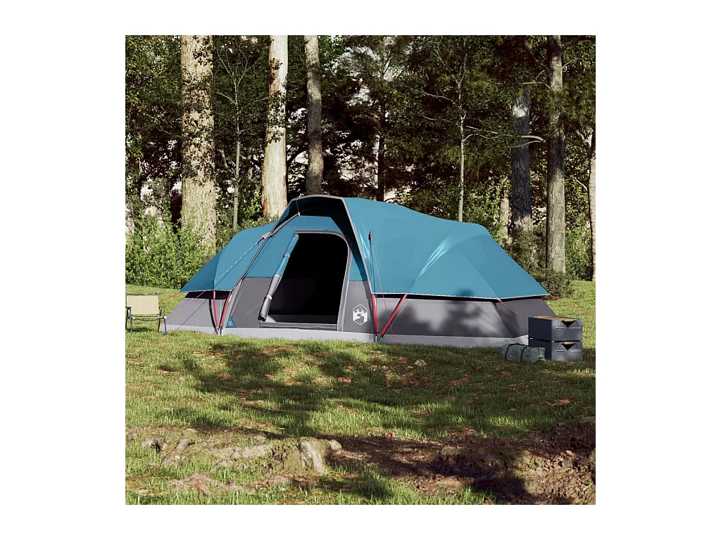 Tonnelle -Tente familiale à dôme 9 personnes bleu imperméable FR240600