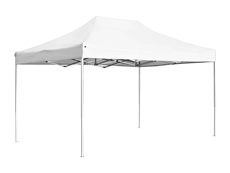 Tonnelle -Tente de réception pliable Aluminium 4,5x3 m Blanc FR694739