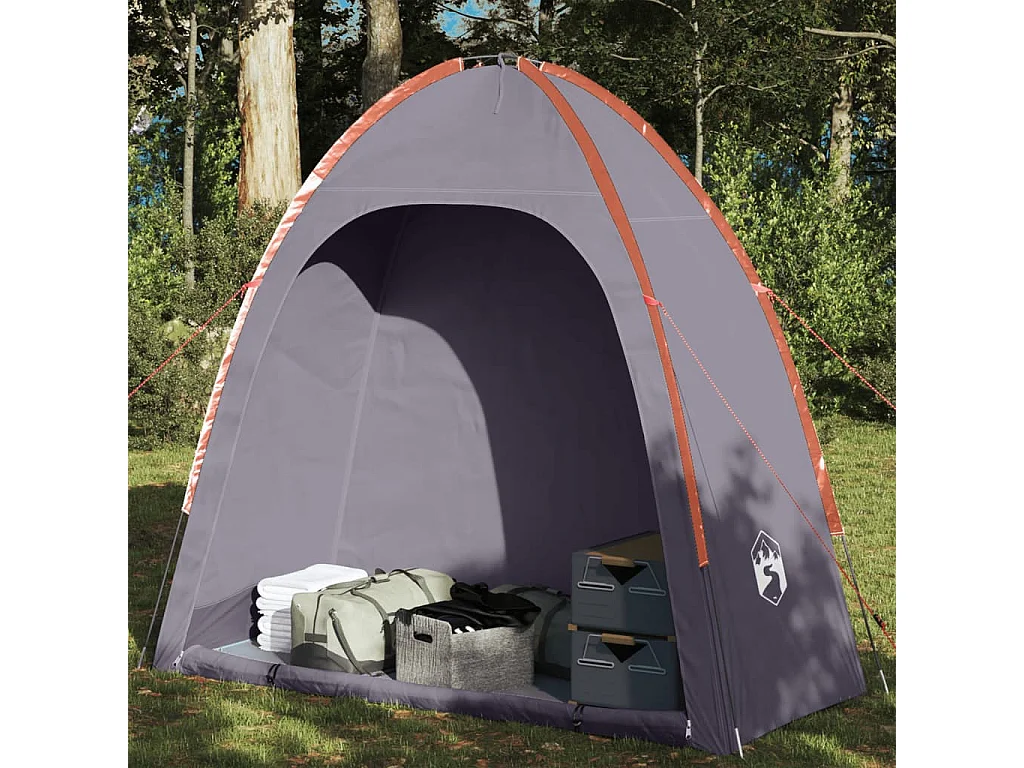 Tonnelle -Tente de rangement gris et orange imperméable FR904551