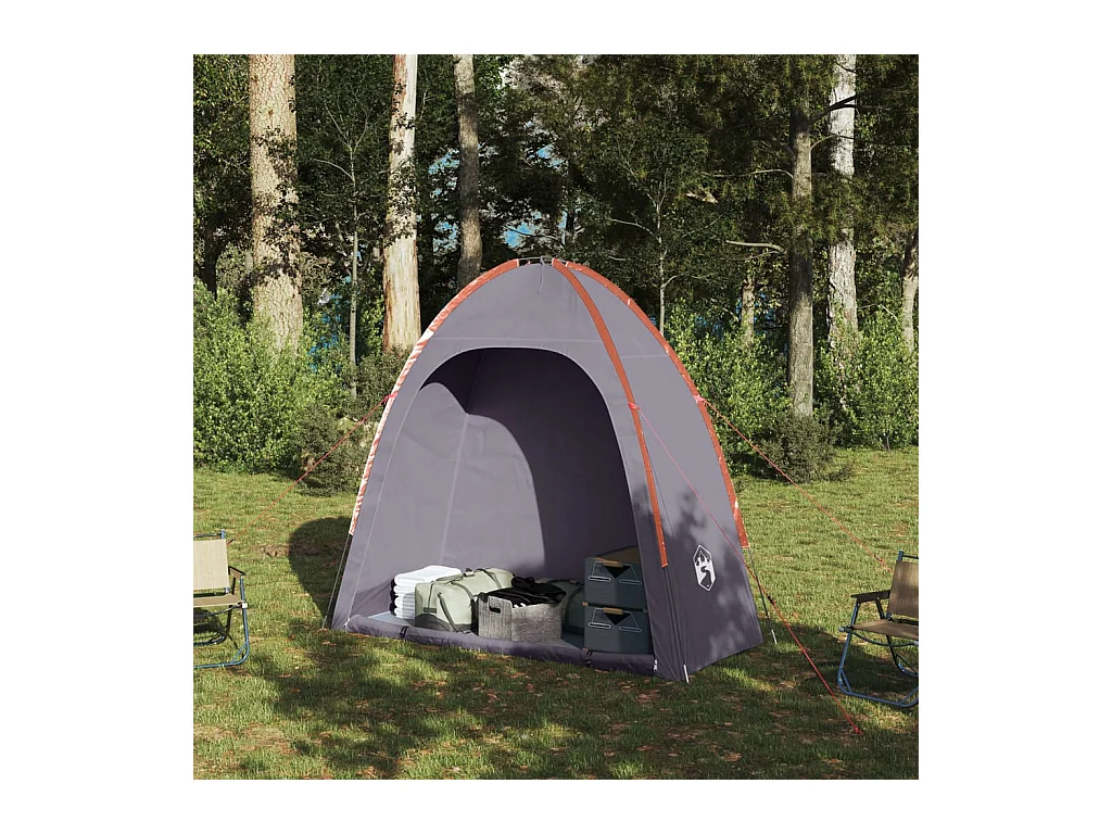 Tonnelle -Tente de rangement gris et orange imperméable FR904551