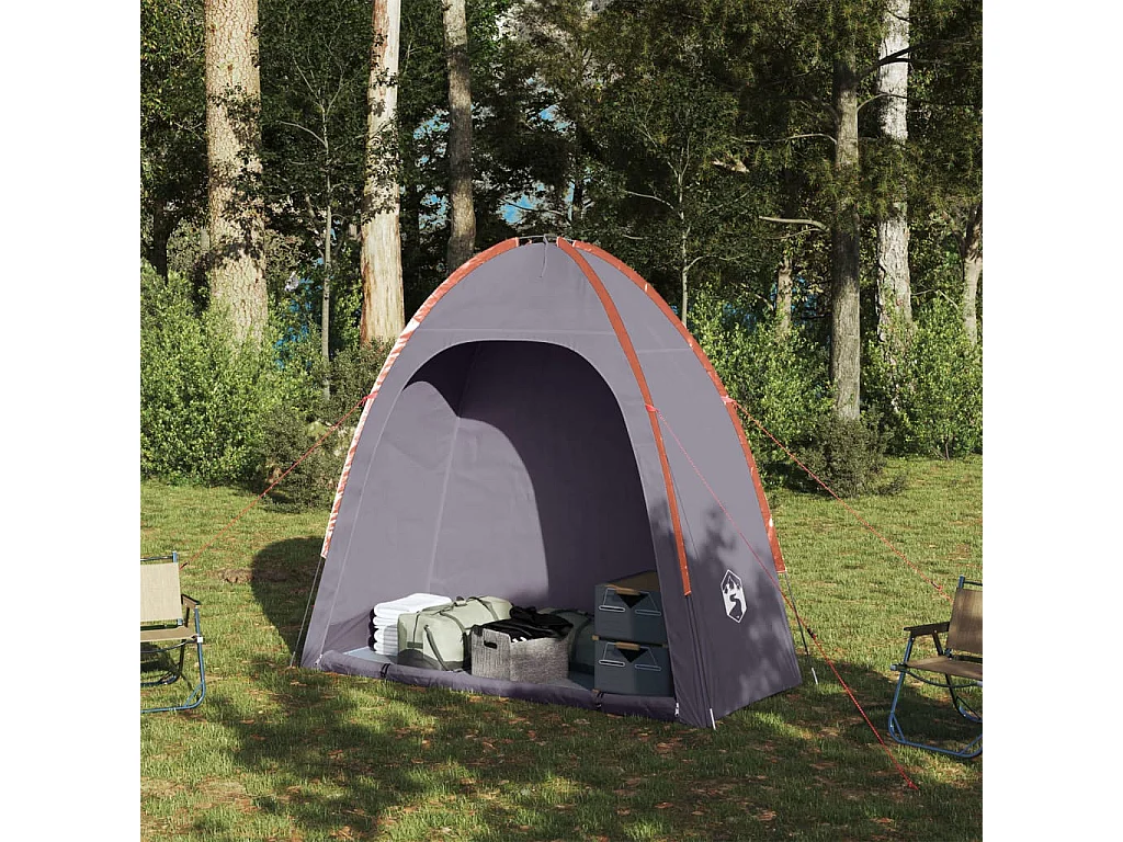 Tonnelle -Tente de rangement gris et orange imperméable FR904551