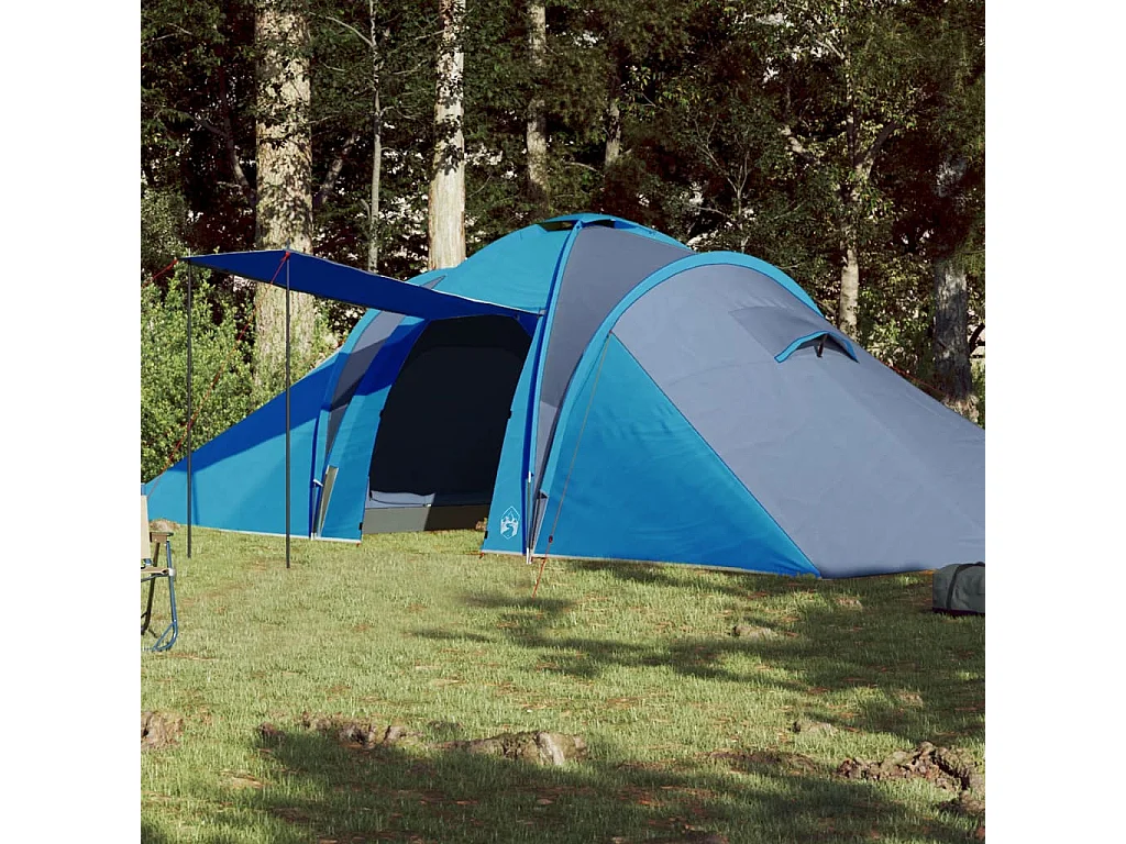 Tonnelle -Tente familiale à dôme 6 personnes bleu imperméable FR331346