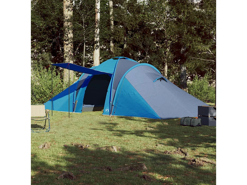 Tonnelle -Tente familiale à dôme 6 personnes bleu imperméable FR331346