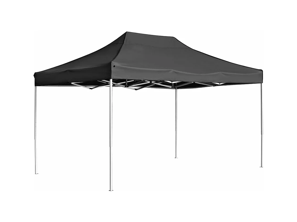 Tonnelle -Tente de réception pliable Aluminium 4,5x3 m Anthracite FR973919