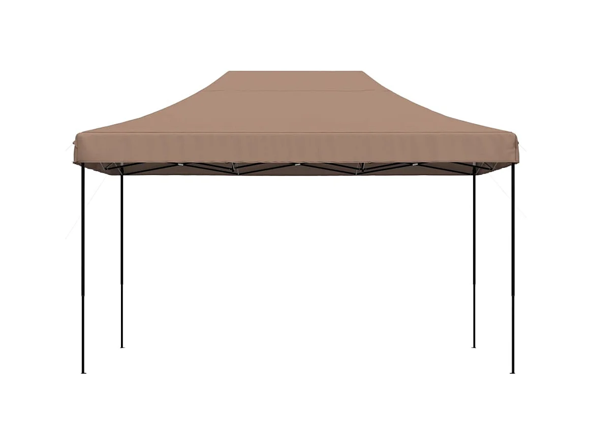 Tonnelle -Tente de réception pliable escamotable marron 440x292x315 cm FR988746