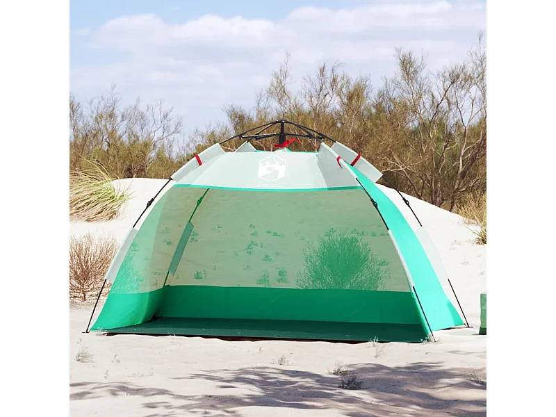 strandtent 2-persoons waterdicht snelontgrendeling zeegroen BE639077