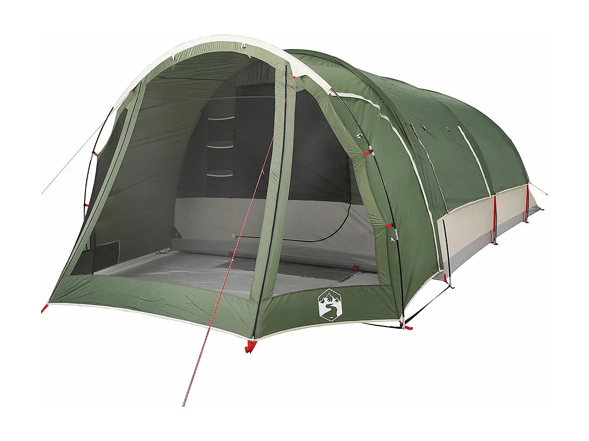 Tenda familiar túnel para 8 pessoas impermeável verde PT128832