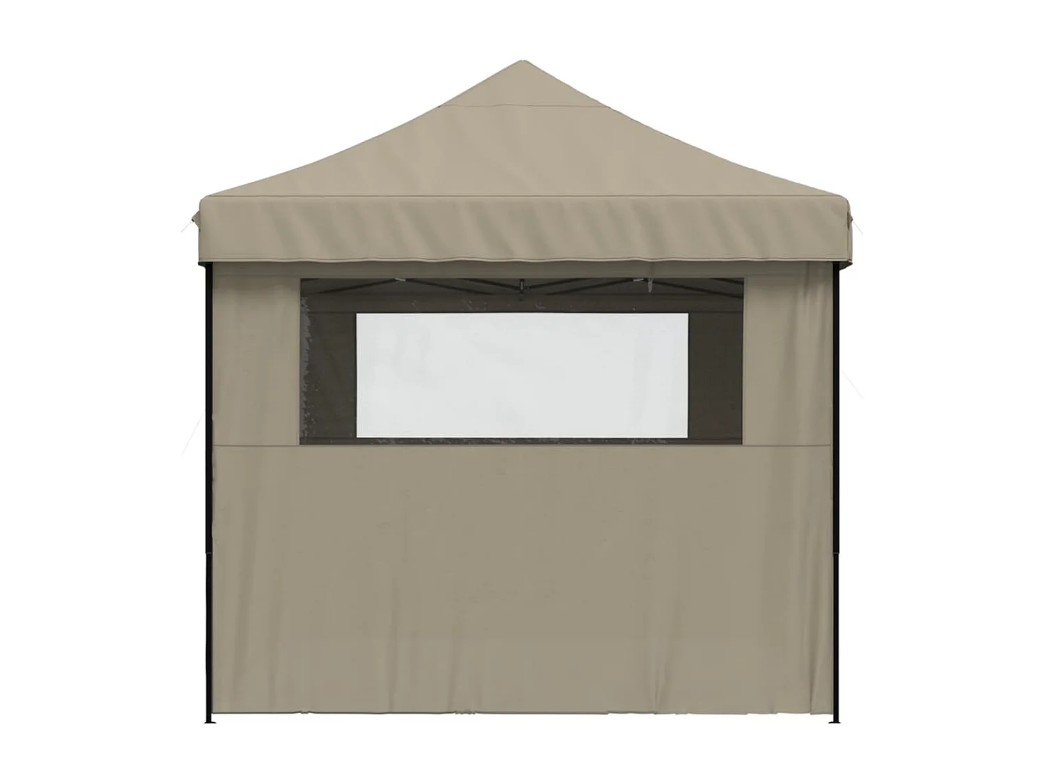 Partytent inklapbaar pop-up met 4 zijwanden taupe BE124615