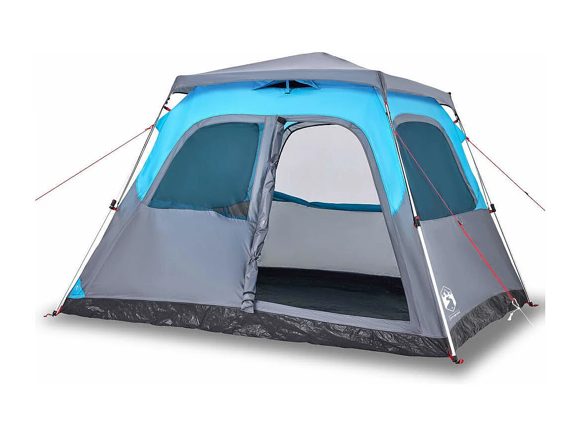 Tienda de campaña iglú 6 personas apertura rápida azul ES351027