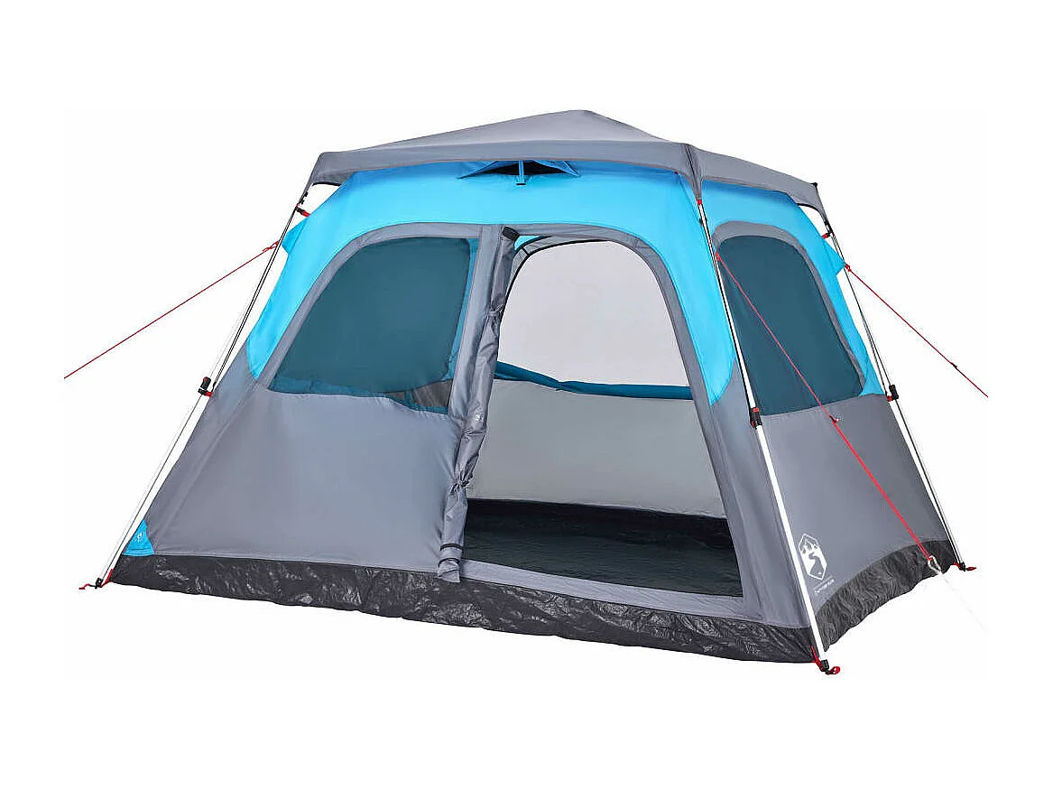 Tonnelle -Tente familiale à dôme 6 personnes bleu libération rapide FR229471