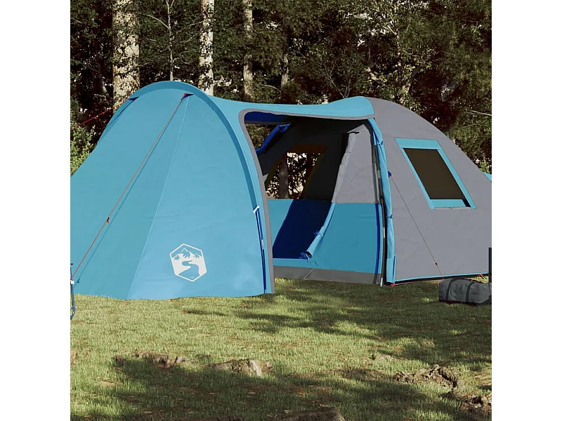 Tenda familiar em cúpula para 6 pessoas impermeável azul PT980946