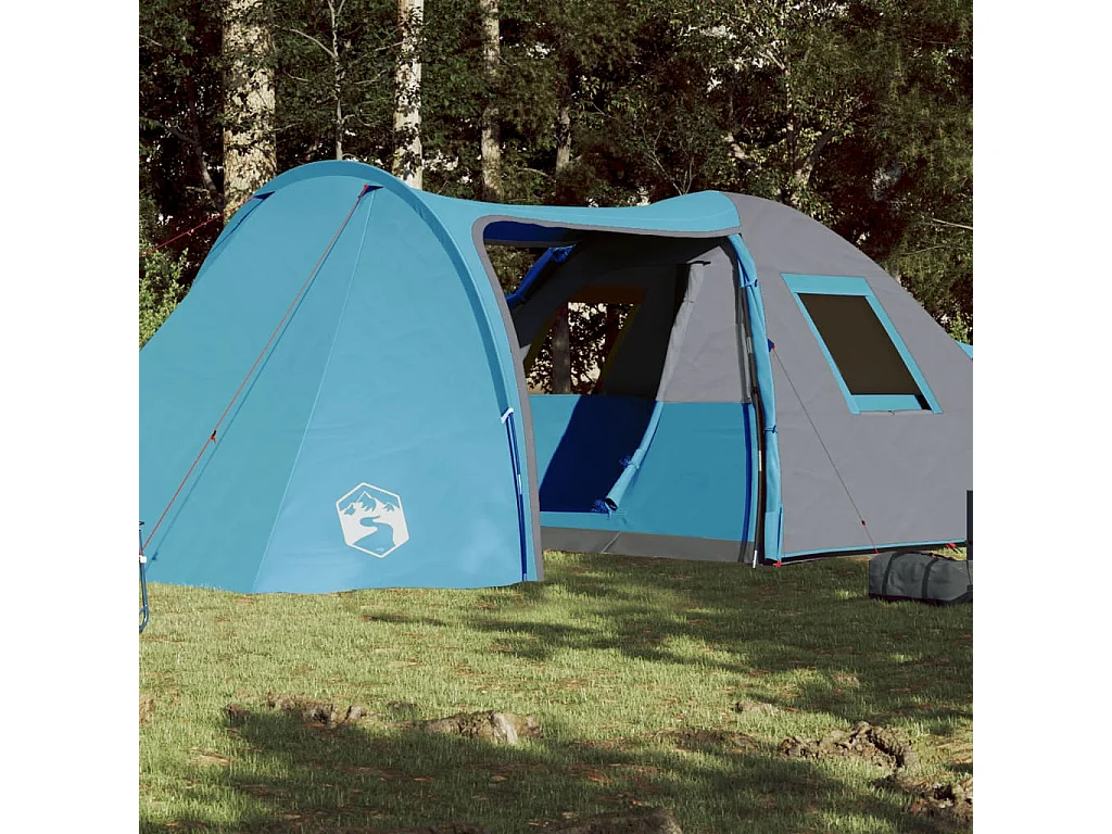 Tenda familiar em cúpula para 6 pessoas impermeável azul PT980946