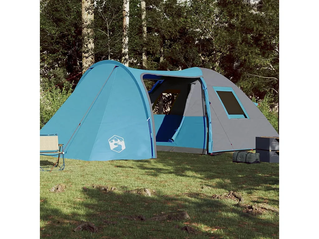 Tonnelle -Tente familiale à dôme 6 personnes bleu imperméable FR649351