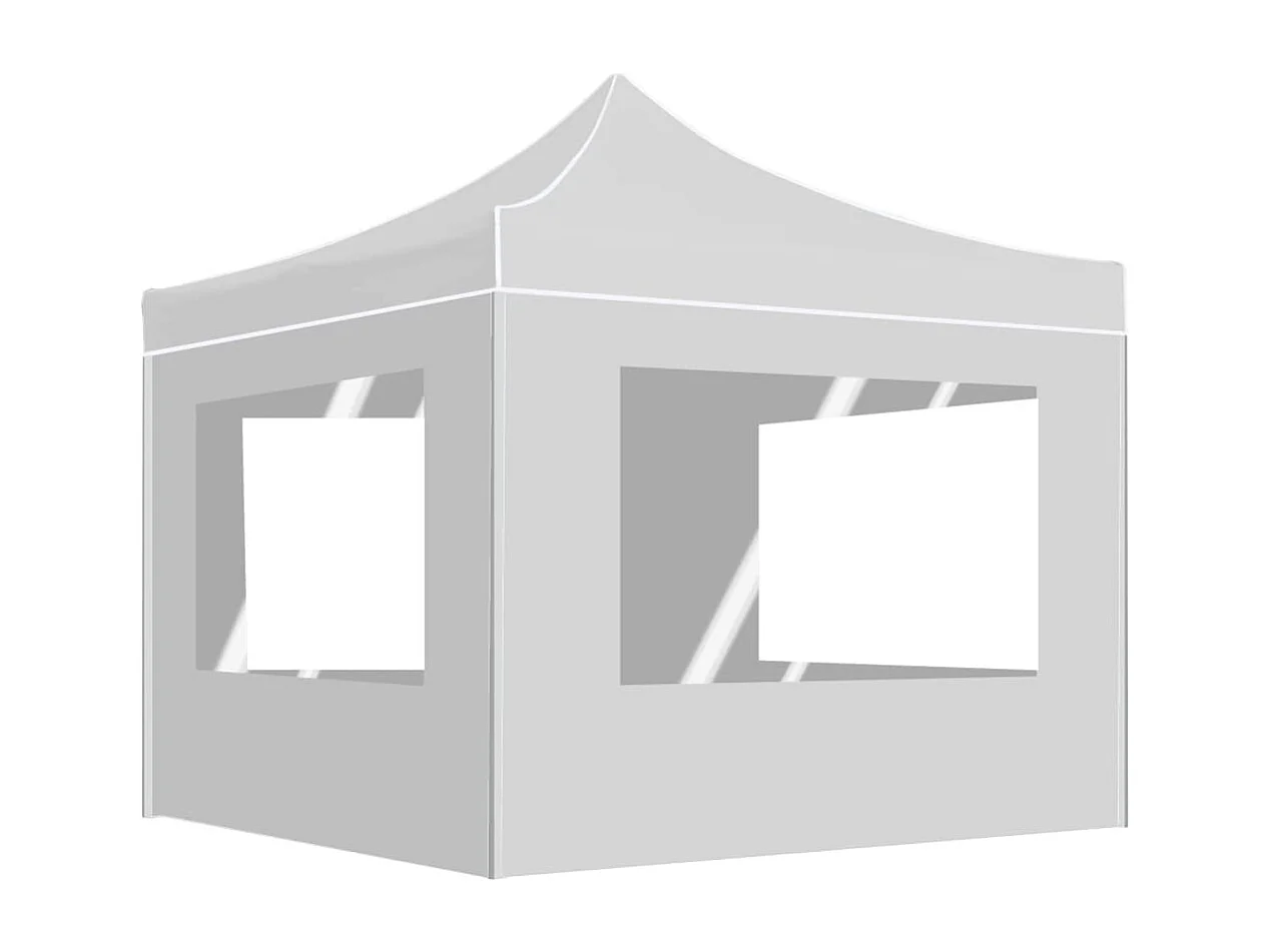Carpa plegable profesional con paredes aluminio blanco 2x2 m ES330856