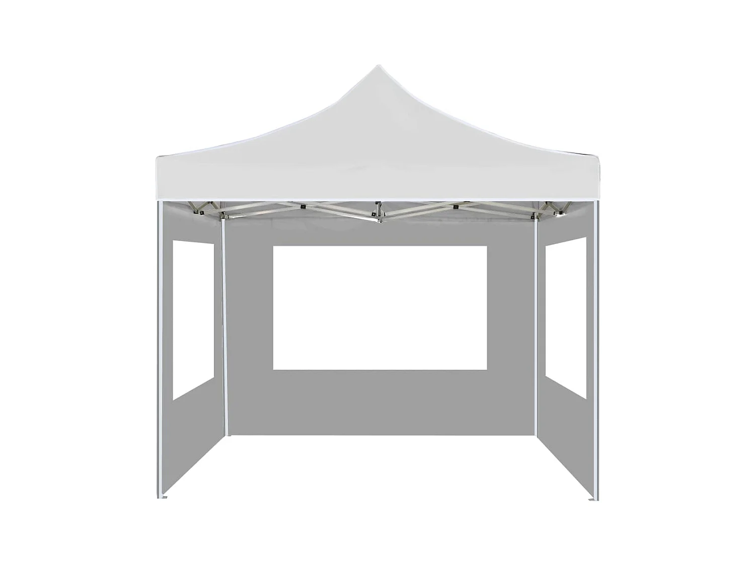 Tonnelle -Tente de réception pliable avec parois Aluminium 2x2 m Blanc FR143466