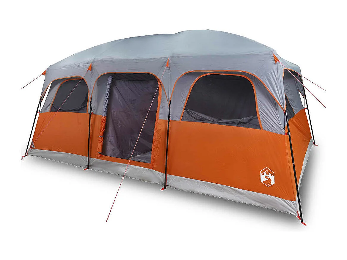 Tonnelle -Tente de cabine familiale 9 personnes gris imperméable FR979096