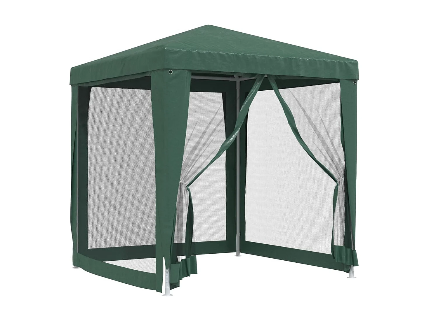 Carpa para fiestas con 4 paredes de malla HDPE verde 2x2 m ES547268