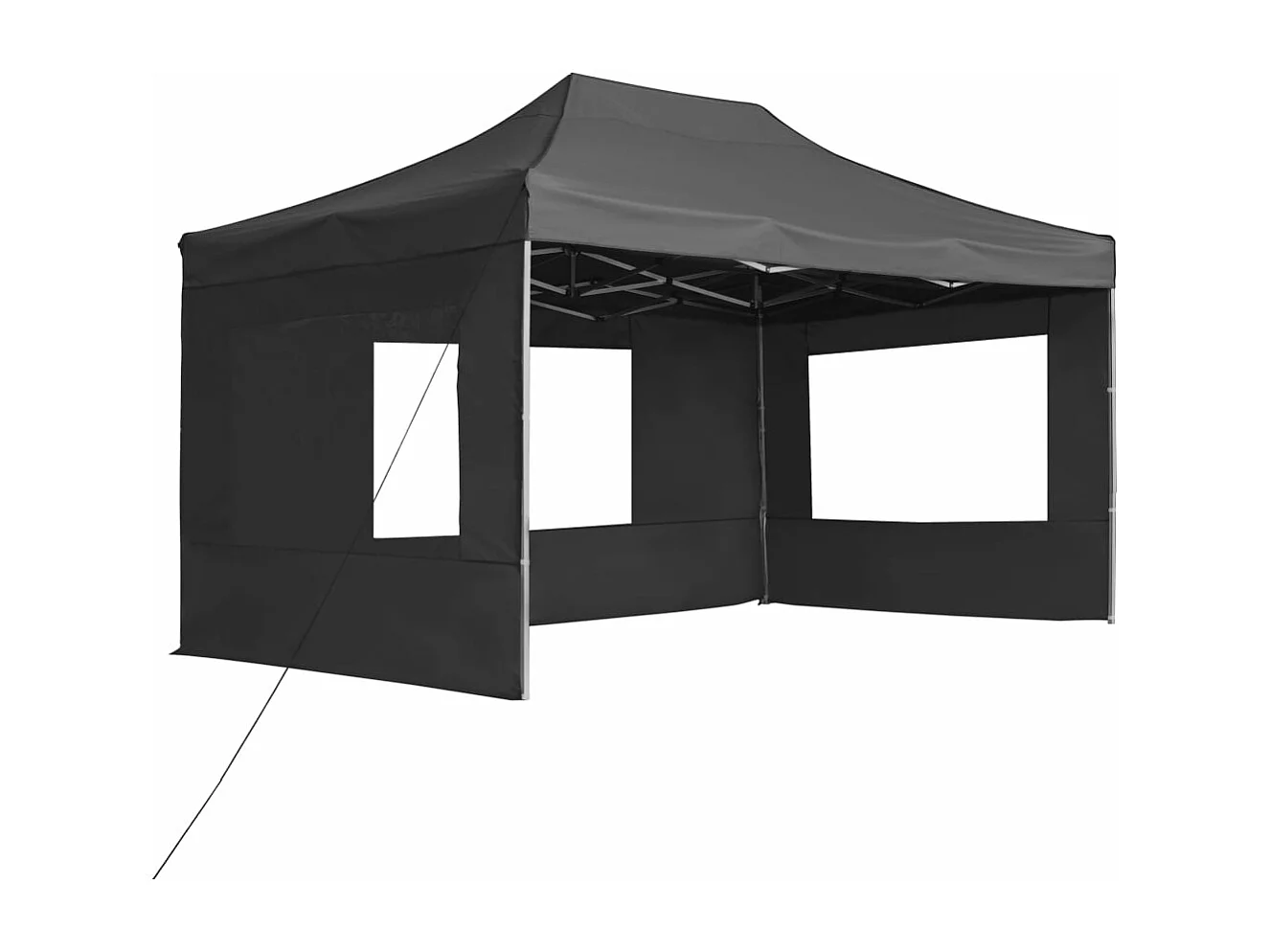 Tonnelle -Tente de réception pliable à parois Aluminium 4,5x3m Anthracite FR268591