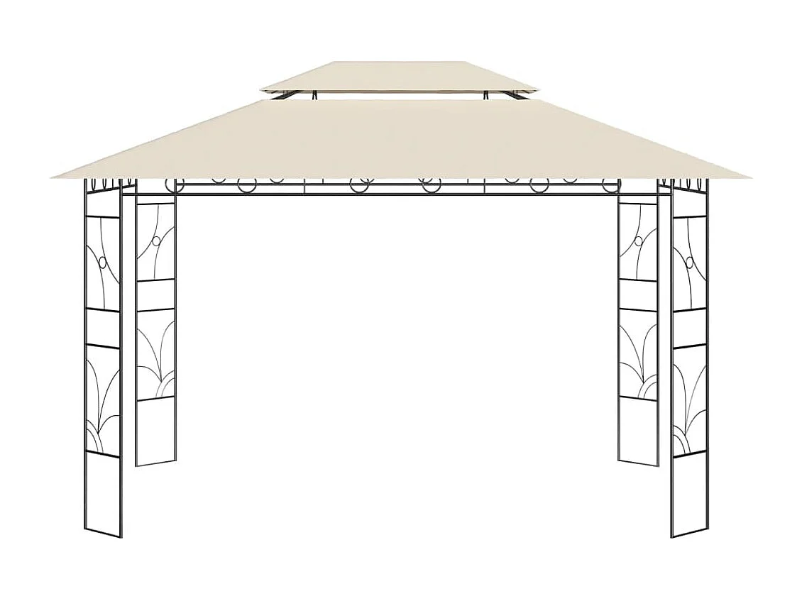 Tonnelle - Belvédère 4x3x2,7 m Crème 160 g/m² FR694107