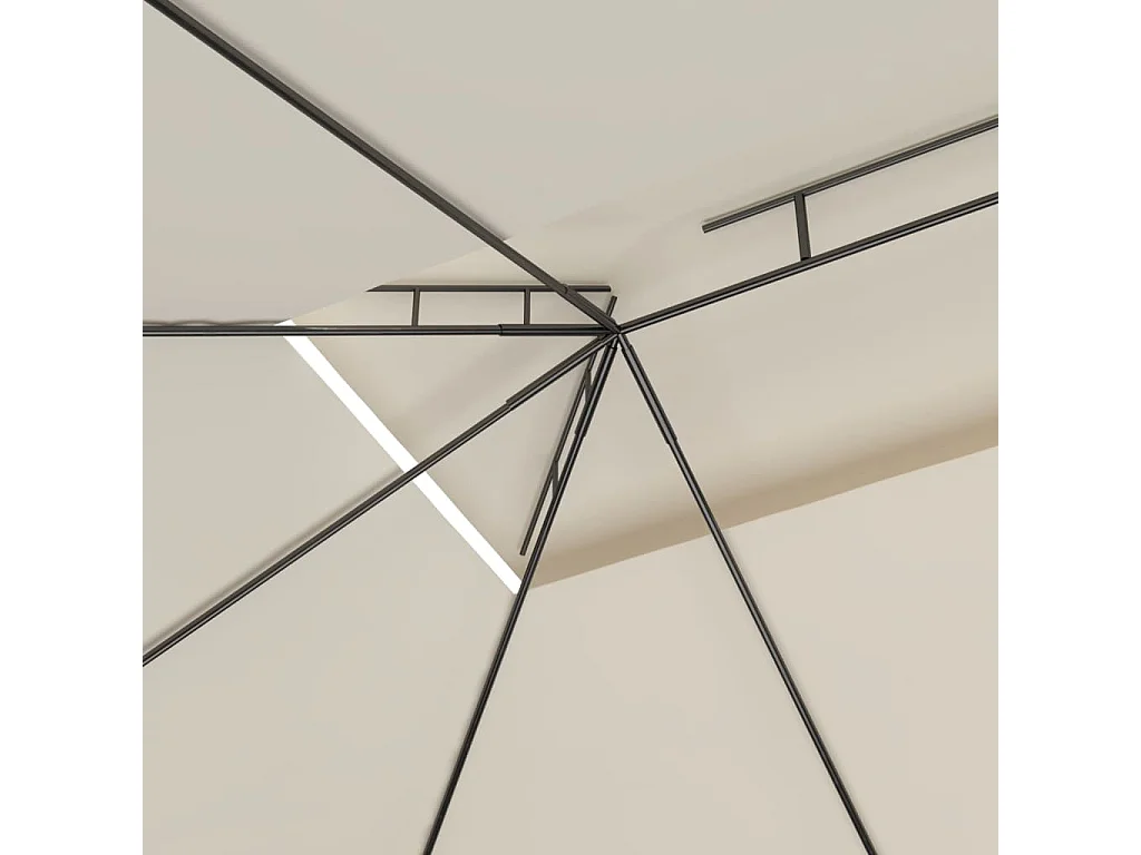 Tonnelle - Belvédère 4x3x2,7 m Crème 160 g/m² FR694107