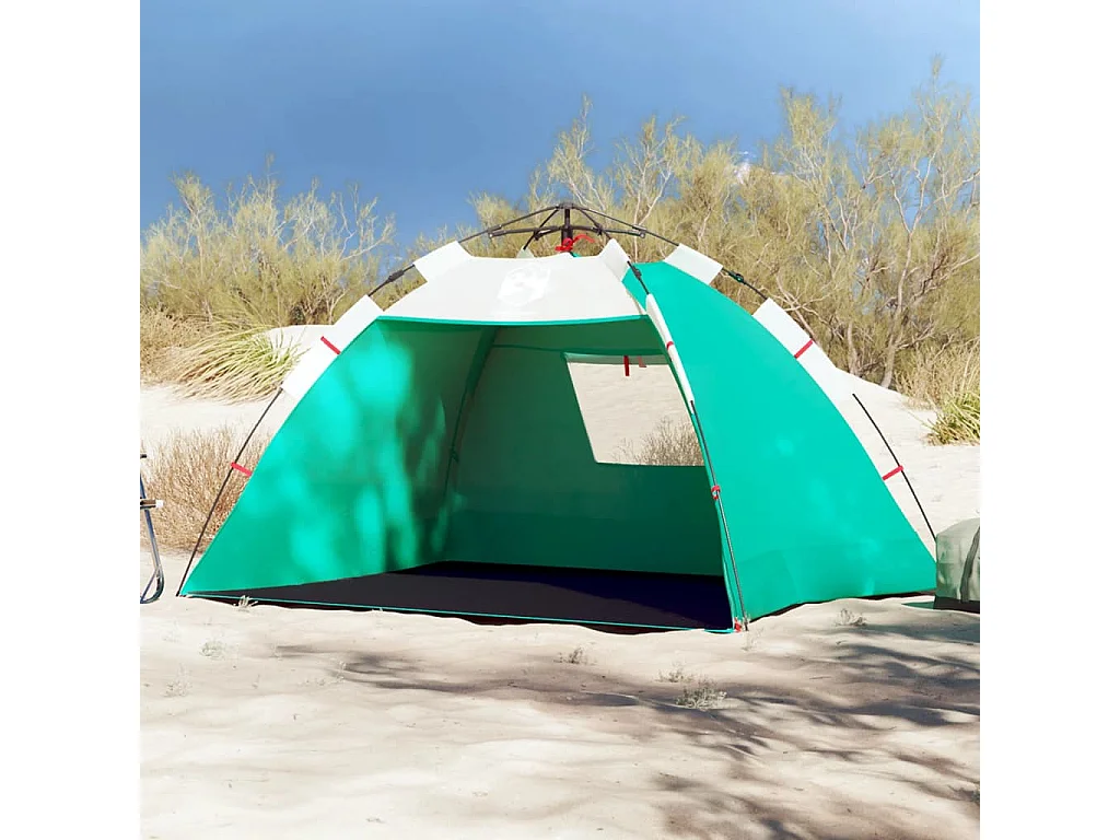 Tienda de playa 2 personas impermeable apertura rápida verde ES901987