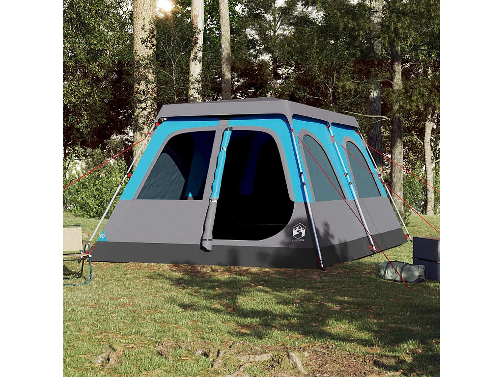 Tonnelle -Tente familiale à dôme 10 personnes bleu libération rapide FR236244