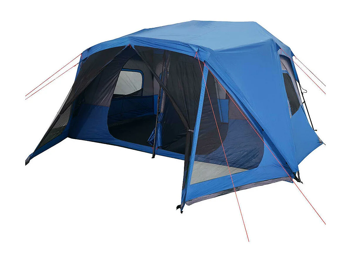 Tenda familiar 10 pessoas libertação rápida impermeável azul PT949835