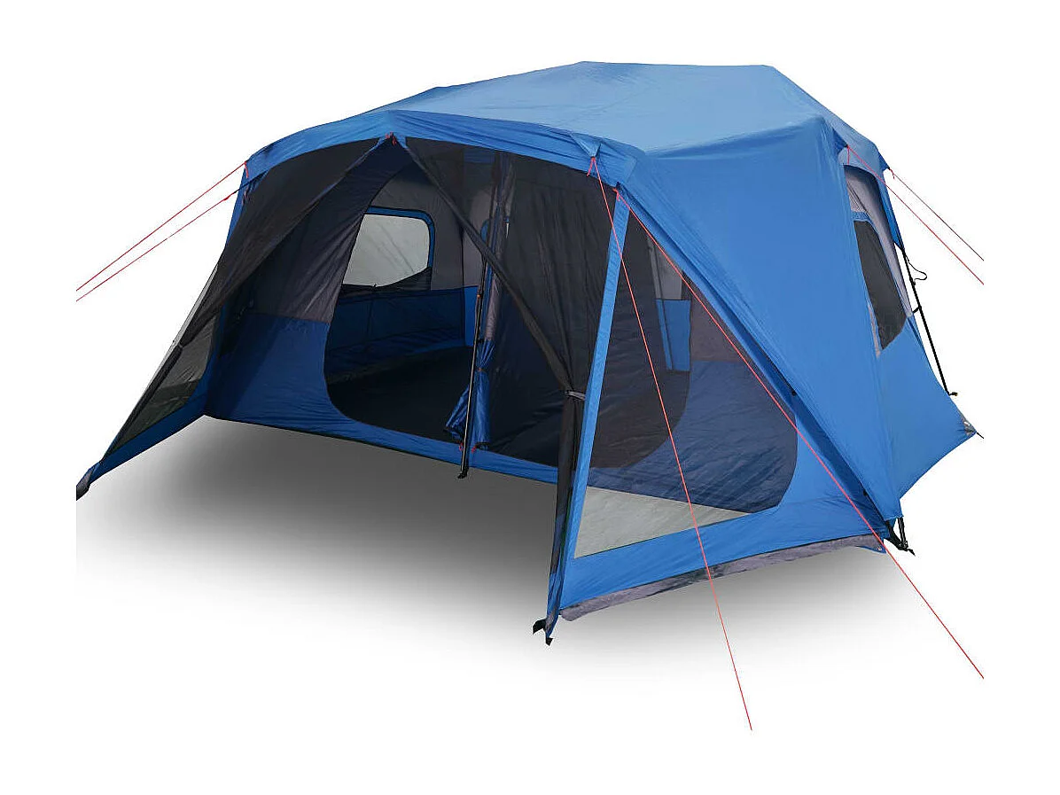 Tonnelle -Tente familiale 10 personnes bleu libération rapide imperméable FR425156