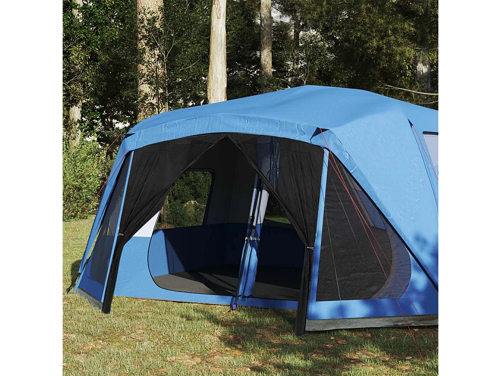 Tonnelle -Tente familiale 10 personnes bleu libération rapide imperméable FR425156