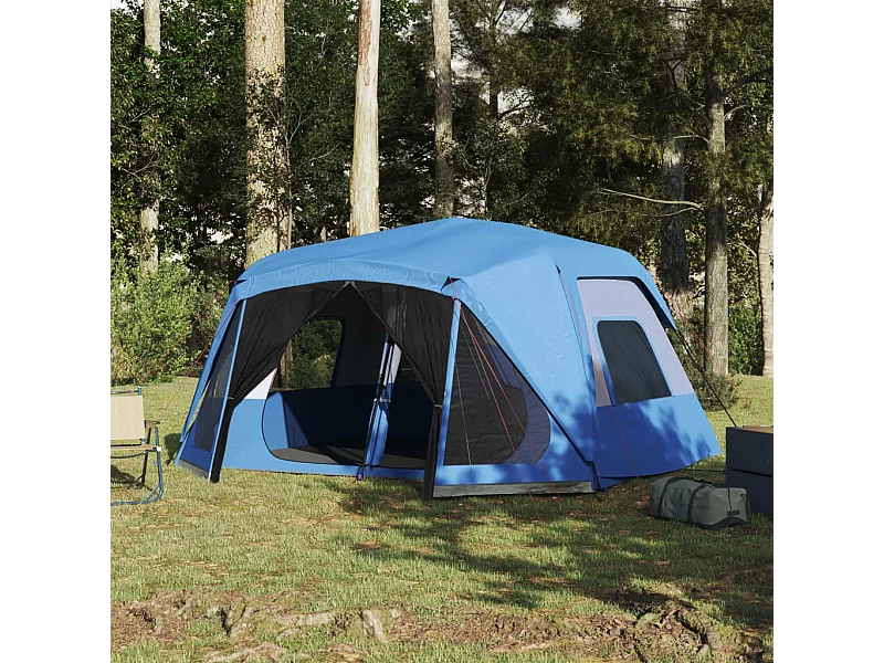 Tienda familiar 10 personas impermeable apertura rápida azul ES528559