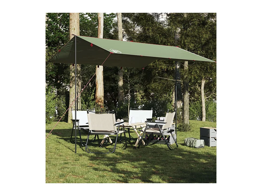 Tonnelle- Bâche de camping vert 360x294 cm imperméable FR313098