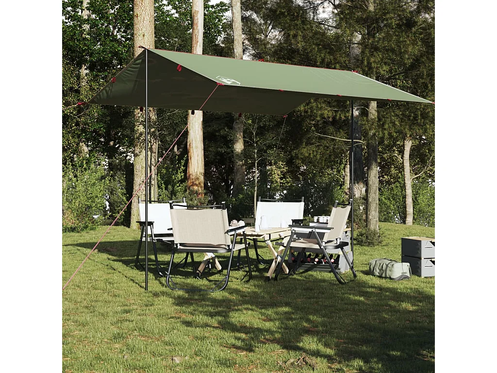 Tonnelle- Bâche de camping vert 360x294 cm imperméable FR313098