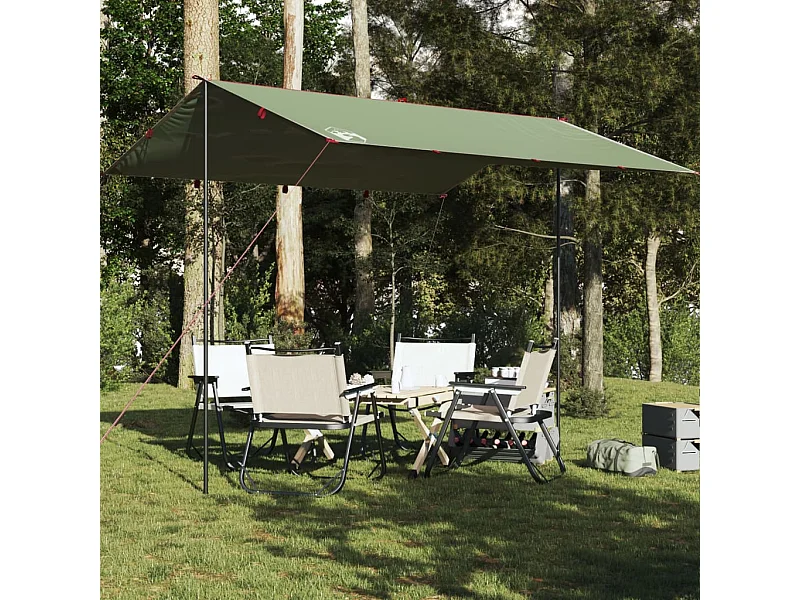 Tonnelle- Bâche de camping vert 360x294 cm imperméable FR313098