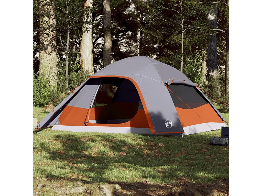 Tenda familiar em cúpula para 6 pessoas impermeável cinza PT825040