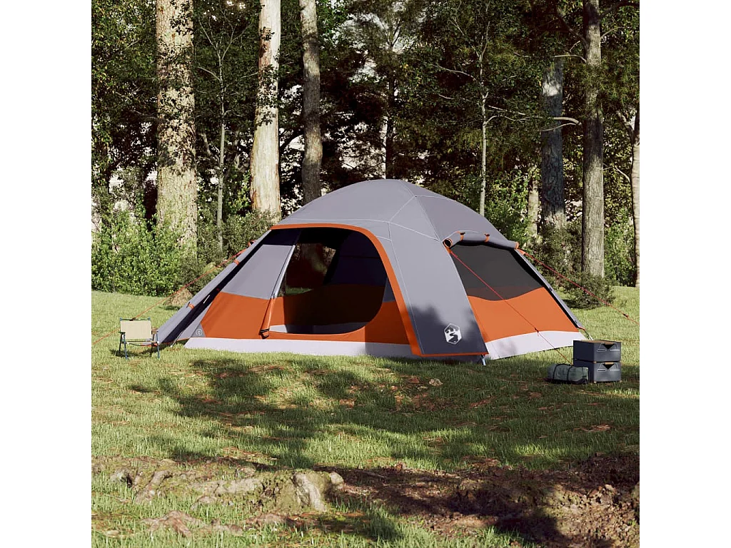 Tenda familiar em cúpula para 6 pessoas impermeável cinza PT825040